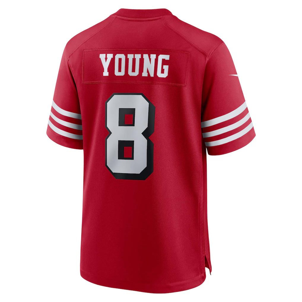 Kdoa SF.49ers #8 Steve Young Scarlet Retired Player Alternate Game Stitched Jerseys