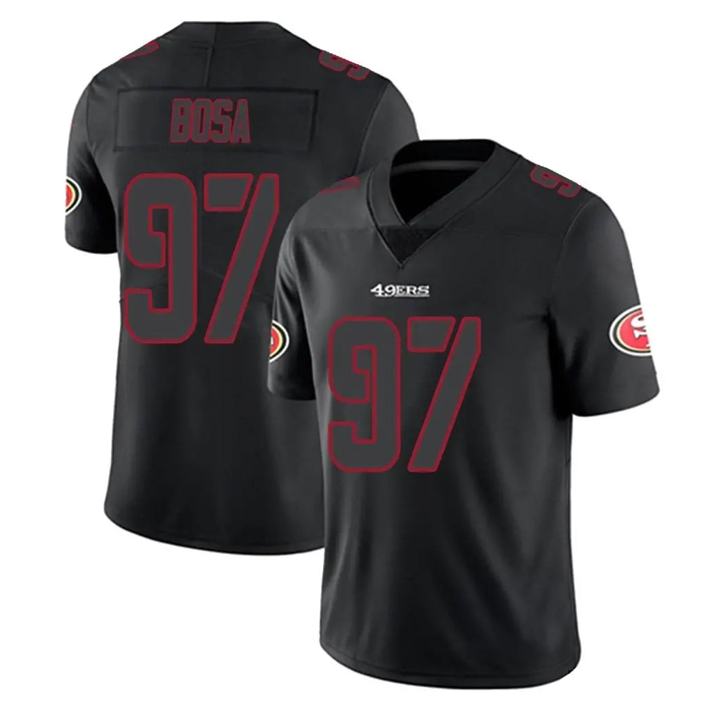 Kdoa SF.49ers #97 Nick Bosa Player Black Impact Limited Home Game Stitched Jerseys