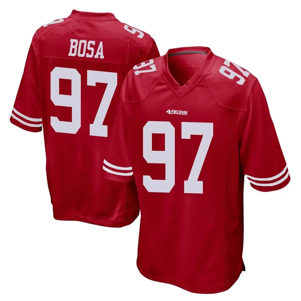 Kdoa SF.49ers #97 Nick Bosa Player Red Home Game Stitched Jerseys