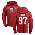 Kdoa SF.49ers #97 Nick Bosa Player Red LOGO Pullover Hoodies Home Game Stitched Jerseys