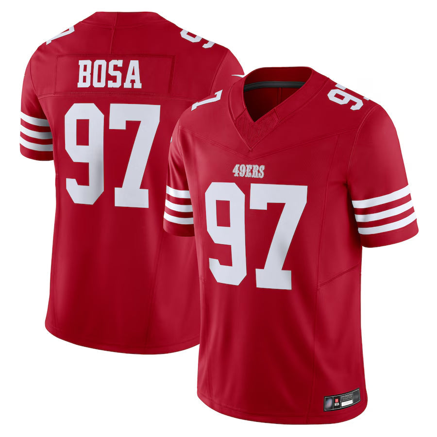 Kdoa SF.49ers #97 Nick Bosa Player Scarlet Vapor F.U.S.E. Limited Stitched Jerseys