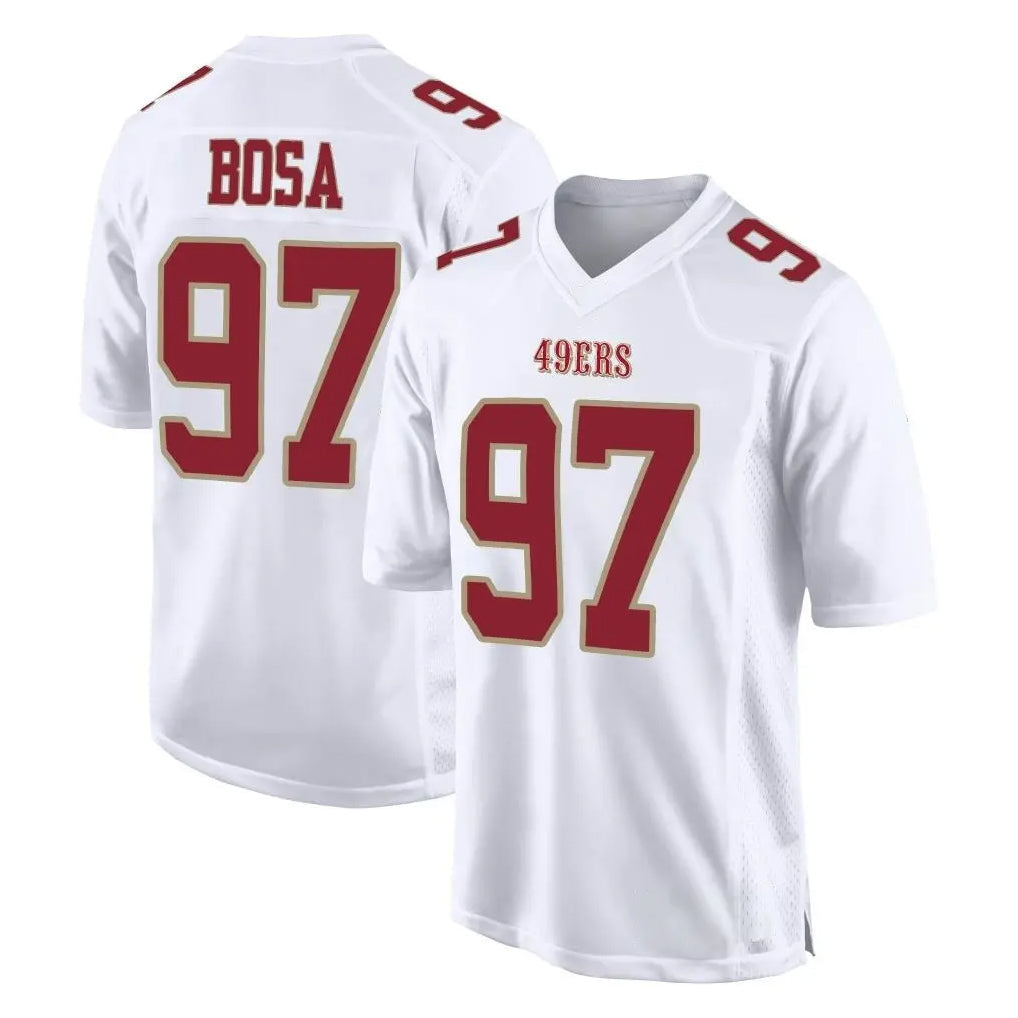 Kdoa SF.49ers #97 Nick Bosa Player White Fashion Home Game Stitched Jerseys