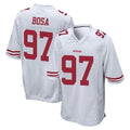 Kdoa SF.49ers #97 Nick Bosa Player White Home Game Stitched Jerseys