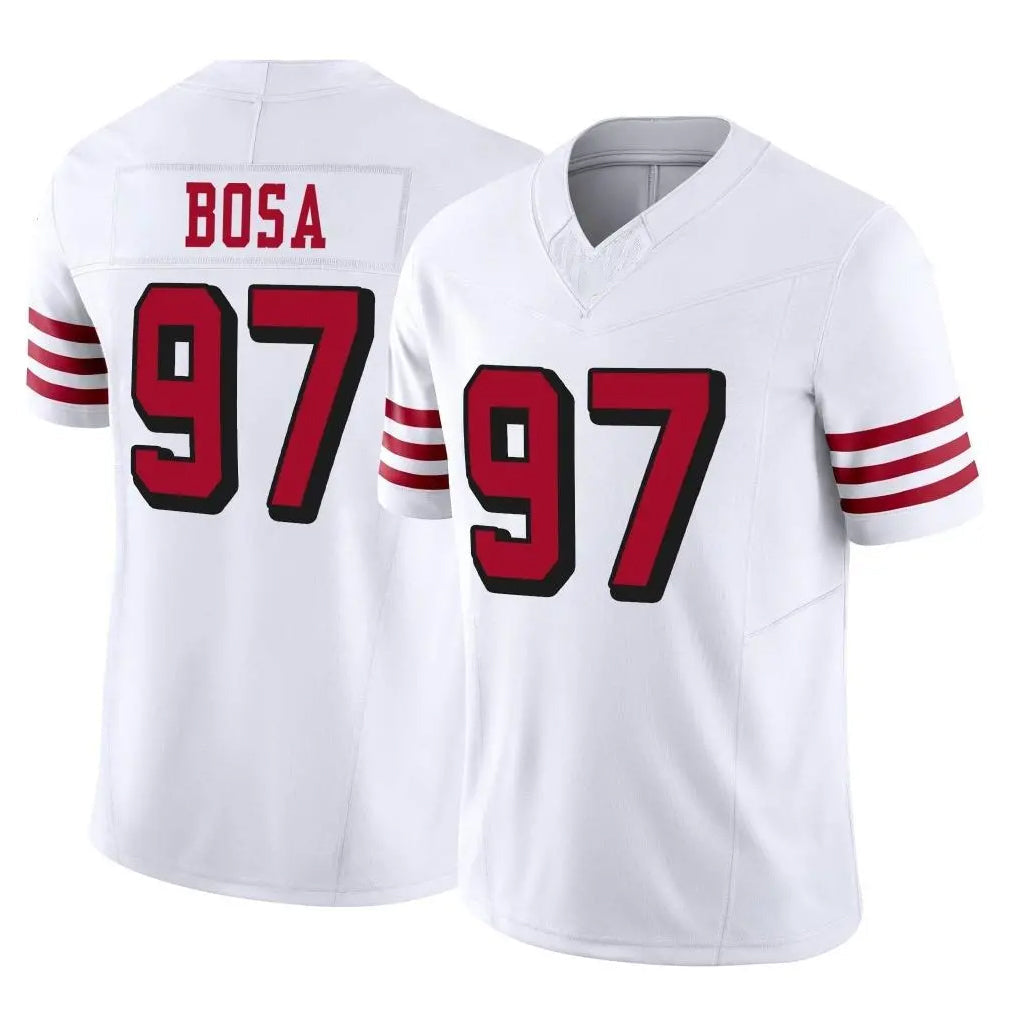 Kdoa SF.49ers #97 Nick Bosa Player White Limited Alternate Vapor F.U.S.E. Home Game Stitched Jerseys