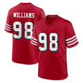 Kdoa SF.49ers #98 Mykel Williams Player Red Limited Alternate Home Game Stitched Jerseys