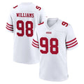 Kdoa SF.49ers #98 Mykel Williams Player White Game Home Stitched Jerseys