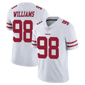 Kdoa SF.49ers #98 Mykel Williams Player White Limited Vapor Untouchable Home Game Stitched Jerseys