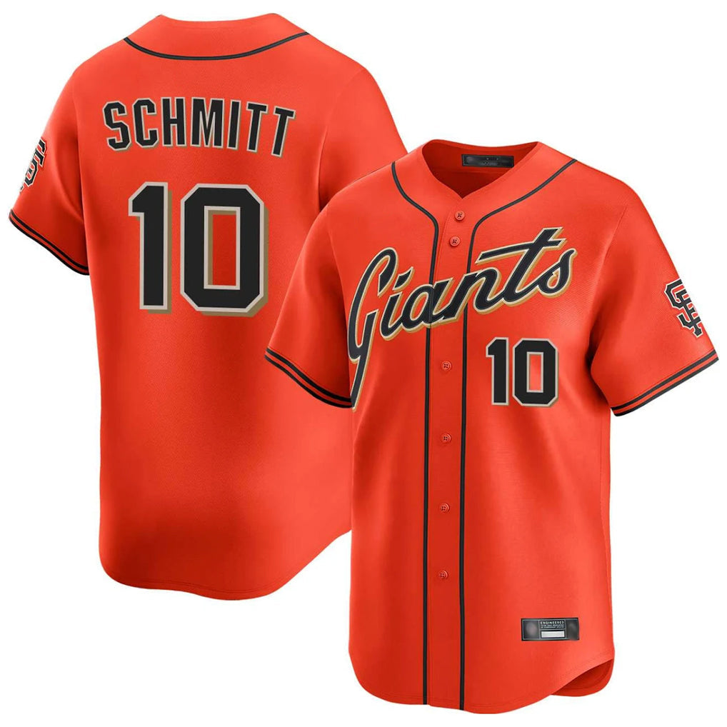 Kdoa SF.Giants #10 Casey Schmitt Player Orange Home Limited Stitched Jerseys