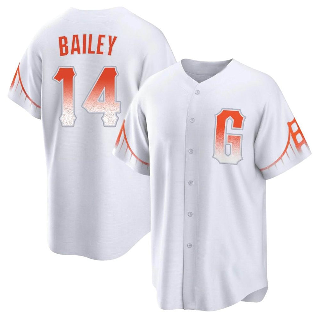 Kdoa SF.Giants #14 Patrick Bailey Player White City Connect Home Game Stitched Jerseys