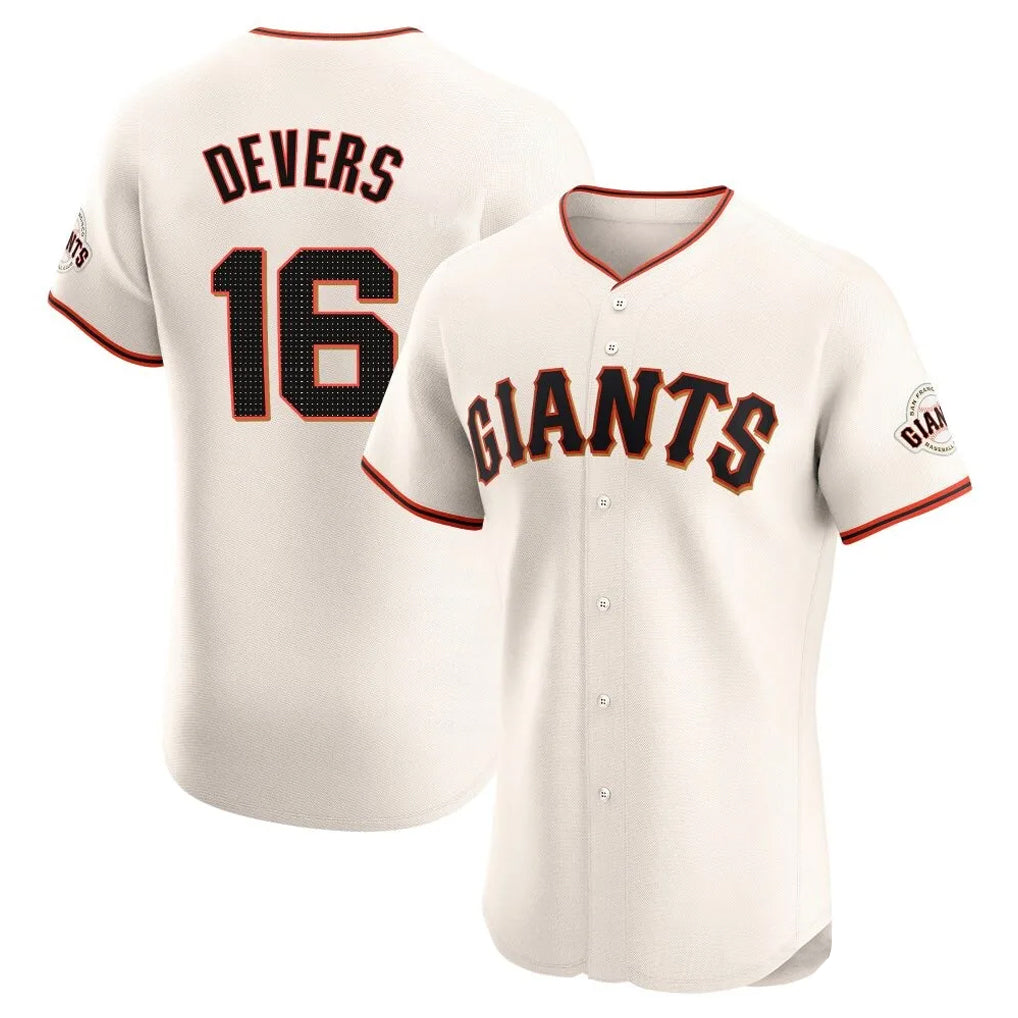 Kdoa SF.Giants #16 Rafael Devers Player Cream Home Limited Elite Stitched Jerseys