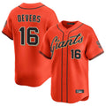 Kdoa SF.Giants #16 Rafael Devers Player Orange Home Limited Stitched Jerseys