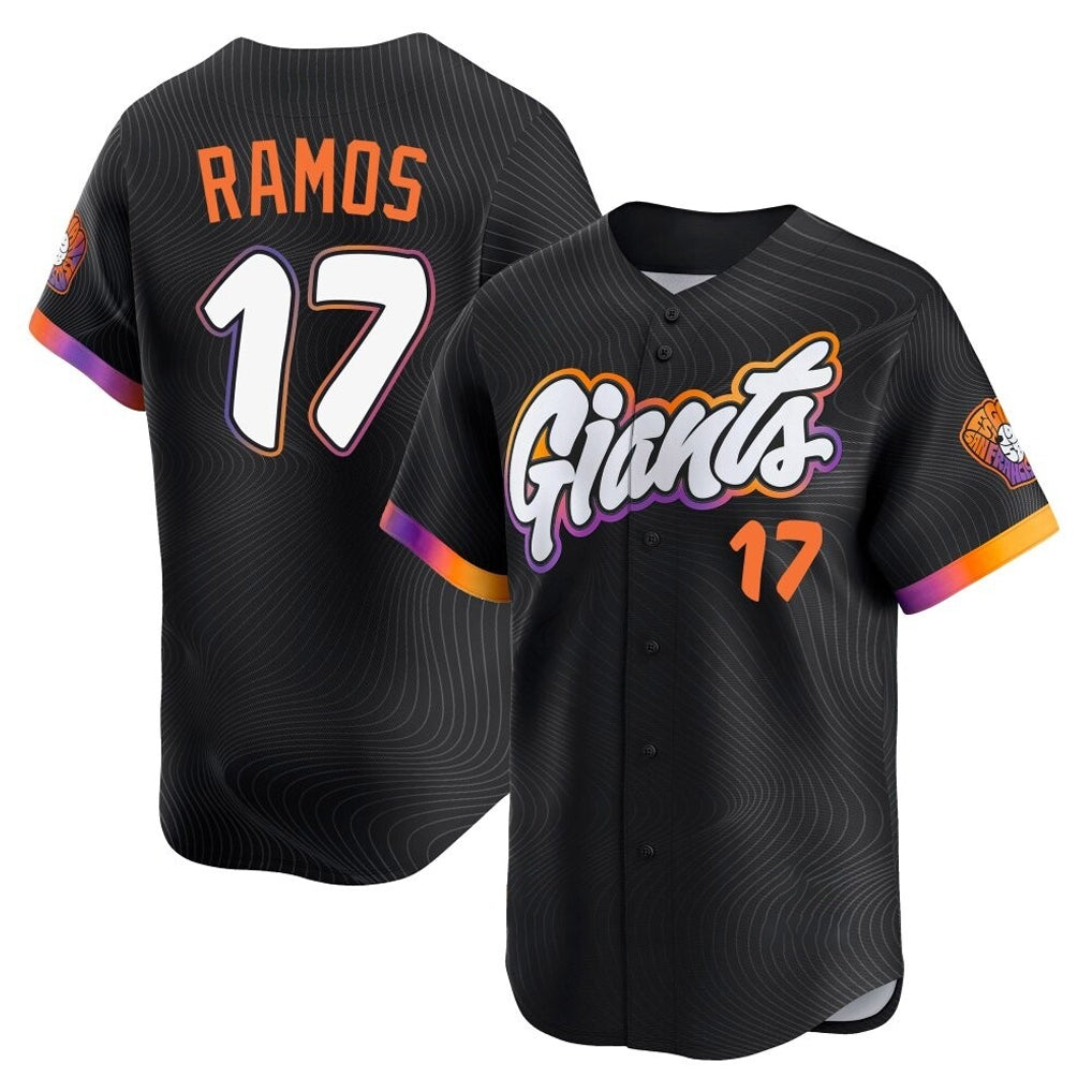 Kdoa SF.Giants #17 Heliot Ramos Player Black 2025 City Connect Home Limited Stitched Jerseys