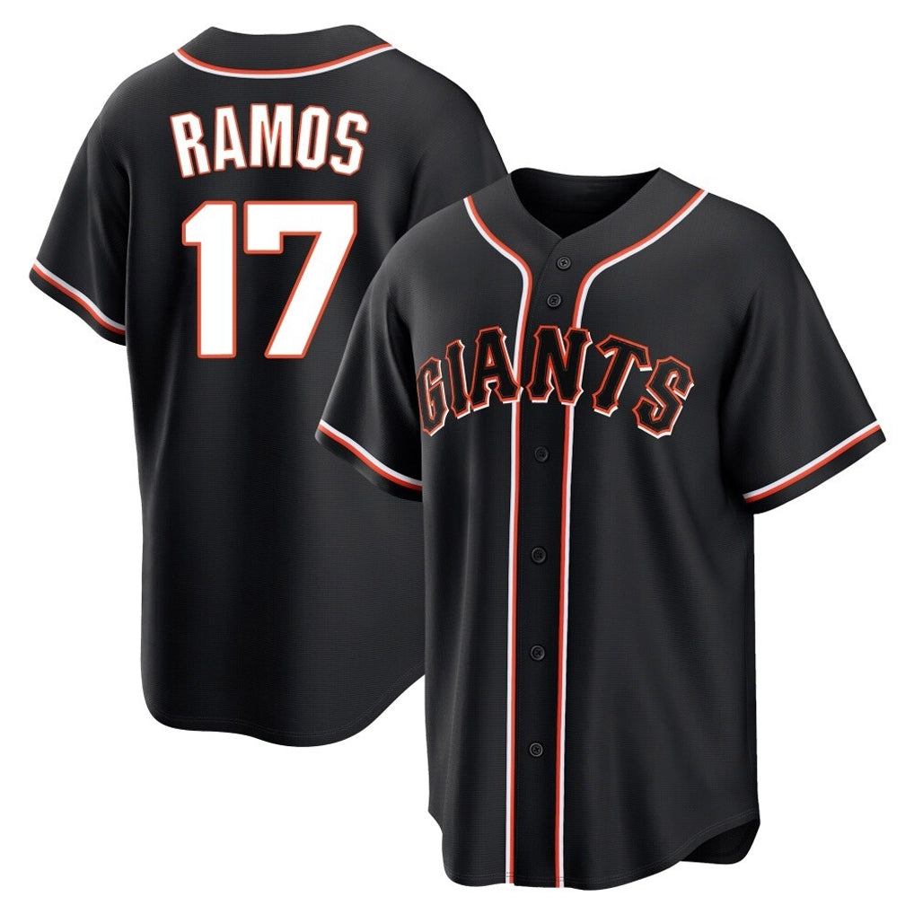 Kdoa SF.Giants #17 Heliot Ramos Player Black Fashion Out Home Limited Stitched Jerseys