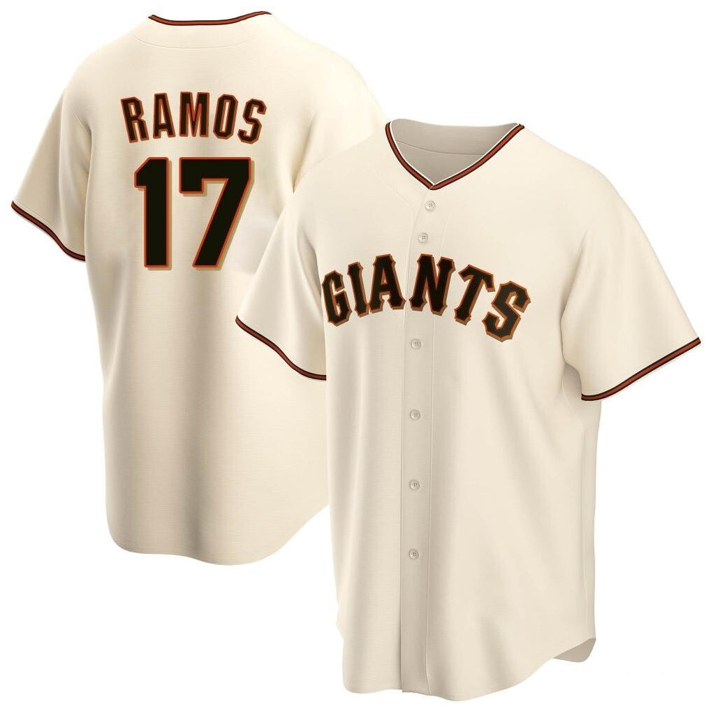 Kdoa SF.Giants #17 Heliot Ramos Player Cream Home Game Stitched Jerseys