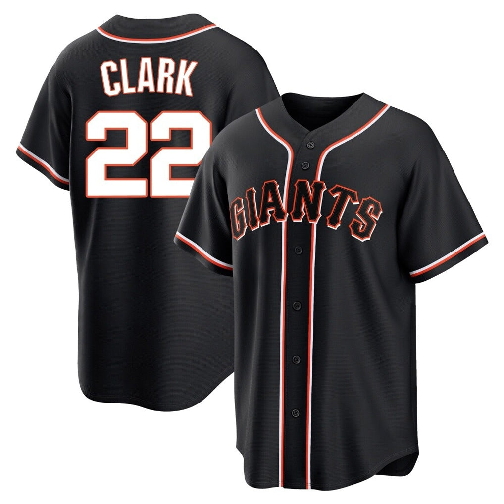 Kdoa SF.Giants #22 Will Clark Player Black Fashion Out Home Limited Stitched Jerseys