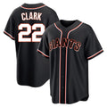 Kdoa SF.Giants #22 Will Clark Player Black Fashion Out Home Limited Stitched Jerseys
