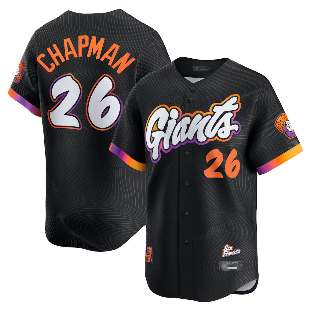 Kdoa SF.Giants #26 Matt Chapman Player Black 2025 City Connect Home Limited Stitched Jerseys