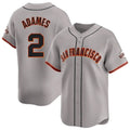 Kdoa SF.Giants #2 Willy Adames Player Gray Home Limited Stitched Jerseys