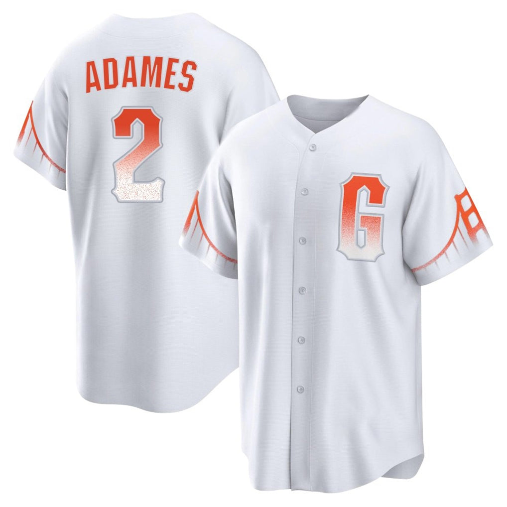 Kdoa SF.Giants #2 Willy Adames Player White City Connect Home Game Stitched Jerseys