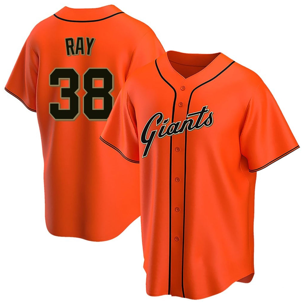Kdoa SF.Giants #38 Robbie Ray Player Orange Home Game Stitched Jerseys