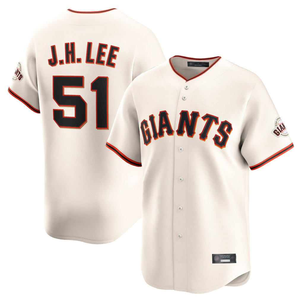 Kdoa SF.Giants #51 Jung Hoo Lee Player Cream Home Limited Stitched Jerseys