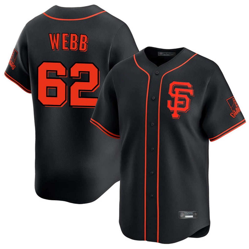 Kdoa SF.Giants #62 Logan Webb Player Black Home Limited Stitched Jerseys