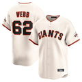 Kdoa SF.Giants #62 Logan Webb Player Cream Home Limited Stitched Jerseys