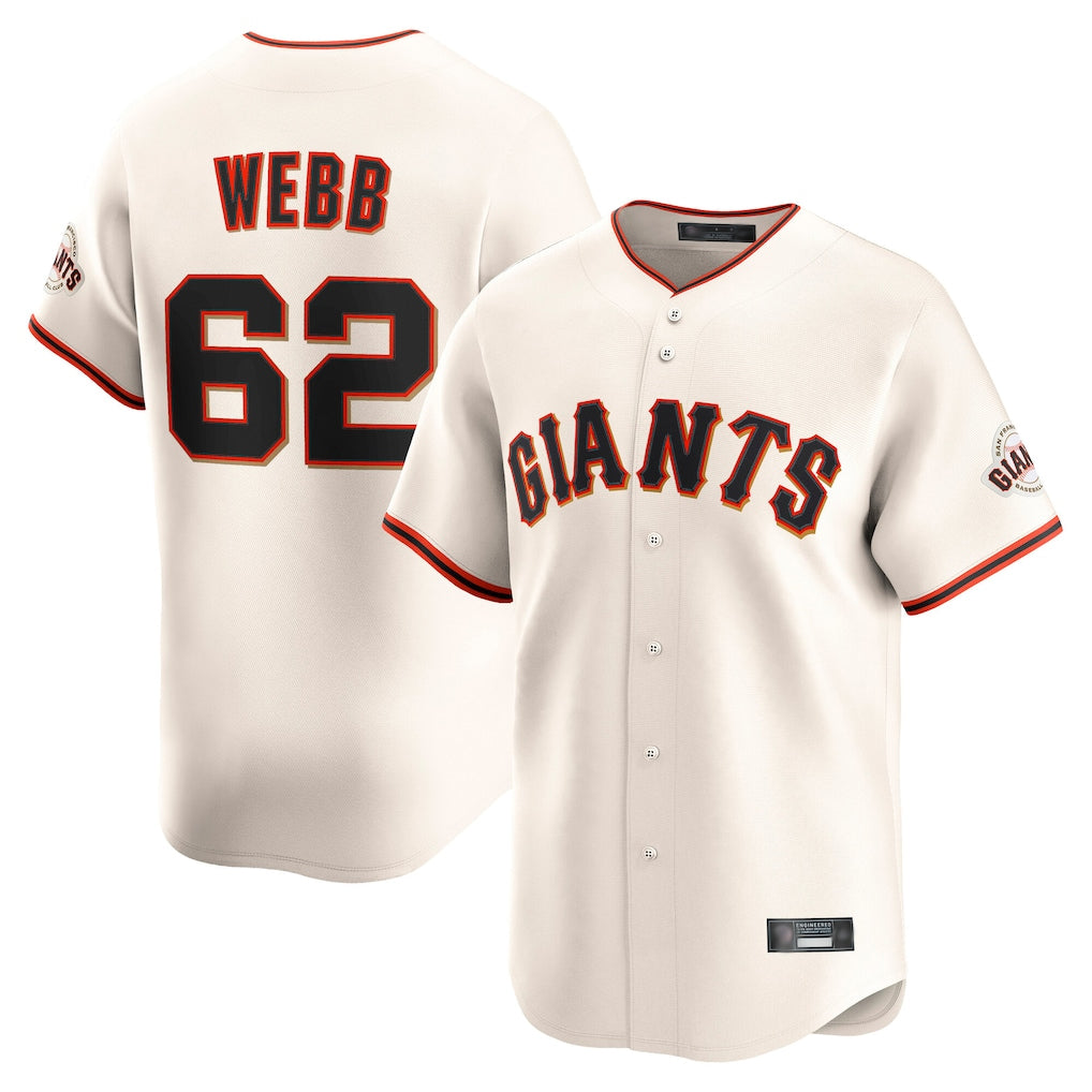 Kdoa SF.Giants #62 Logan Webb Player Cream Home Limited Stitched Jerseys