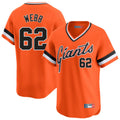 Kdoa SF.Giants #62 Logan Webb Player Orange Home Game T-shirt Stitched Jerseys