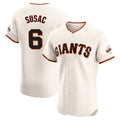 Kdoa SF.Giants #6 Daniel Susac Player Cream Home Limited Elite Stitched Jerseys