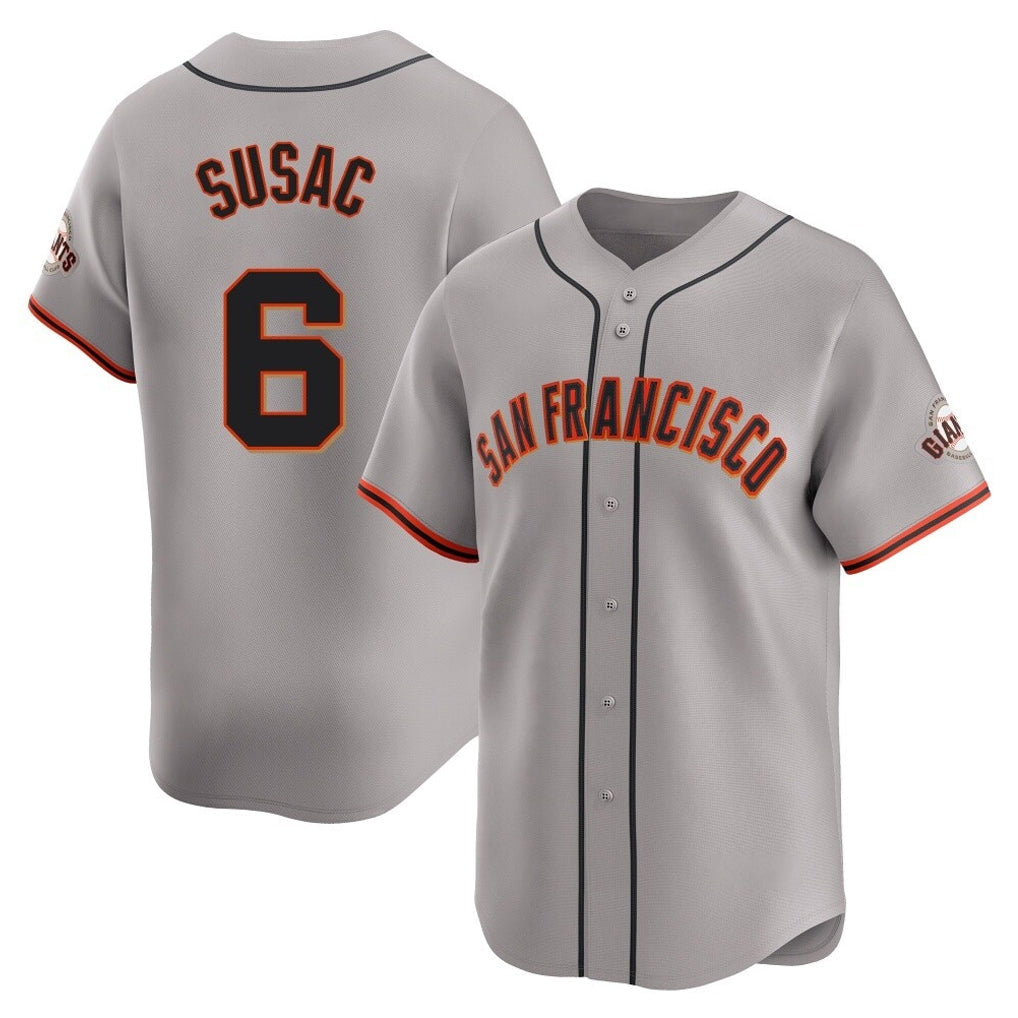 Kdoa SF.Giants #6 Daniel Susac Player Gray Home Limited Stitched Jerseys