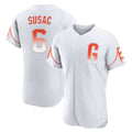 Kdoa SF.Giants #6 Daniel Susac Player White City Connect Home Limited Elite Stitched Jerseys