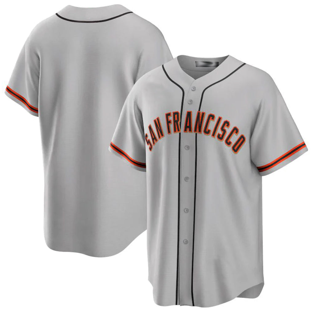 Kdoa SF.Giants Blank Player Gray Home Game Stitched Jerseys