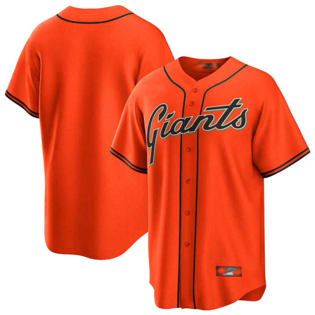 Kdoa SF.Giants Blank Player Orange Alternate Replica Game Stitched Jerseys