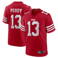 Kdoa SFr.49ers #13 Brock Purdy Player Scarlet Replica Game Stitched Jerseys