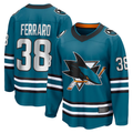 Kdoa S.Jose Sharks #38 Mario Ferraro Teal Home Breakaway Player Jerseys