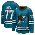 Kdoa S.Jose Sharks #77 Michael Misa Teal Breakaway Jerseys