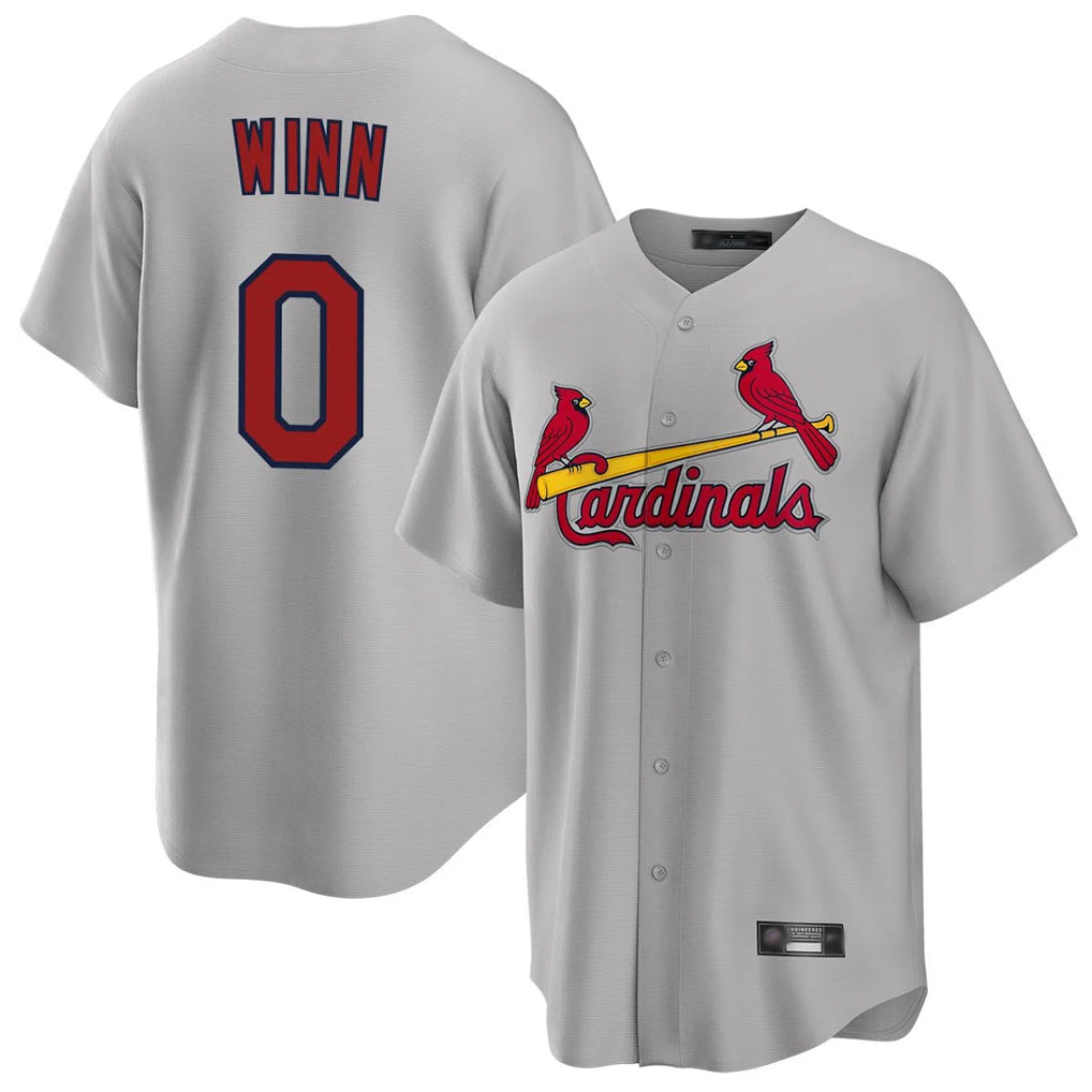 Kdoa St. Louis Cardinals #0 Masyn Winn Player Gray Home Game Stitched Jerseys