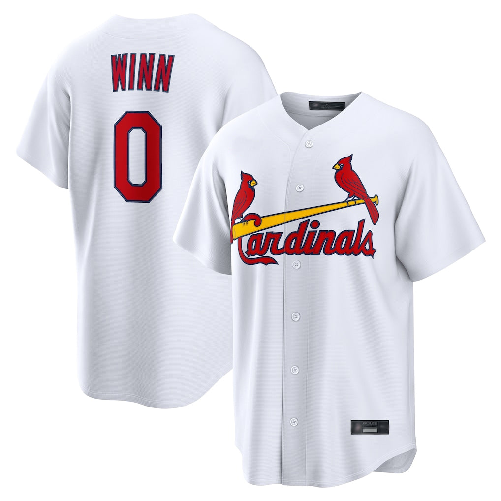 Kdoa St. Louis Cardinals #0 Masyn Winn Player White Home Game Stitched Jerseys
