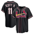 Kdoa St. Louis Cardinals #11 Victor Scott II Player Black Carbon Fashio Game Stitched Jerseys