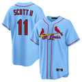 Kdoa St. Louis Cardinals #11 Victor Scott II Player Light Blue Home Game Stitched Jerseys