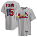 Kdoa St. Louis Cardinals #15 Jose Fermin Player Gray Home Game Stitched Jerseys