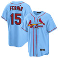 Kdoa St. Louis Cardinals #15 Jose Fermin Player Light Blue Home Game Stitched Jerseys