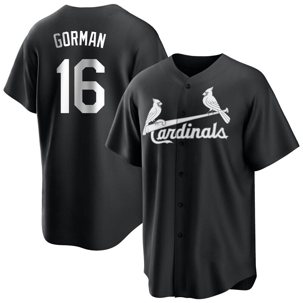 Kdoa St. Louis Cardinals #16 Nolan Gorman Player Black City Connect Home Limited Stitched Jerseys