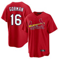 Kdoa St. Louis Cardinals #16 Nolan Gorman Player Red Home Game Stitched Jerseys