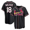 Kdoa St. Louis Cardinals #18 Jordan Walker Player Black Carbon Fashio Game Stitched Jerseys