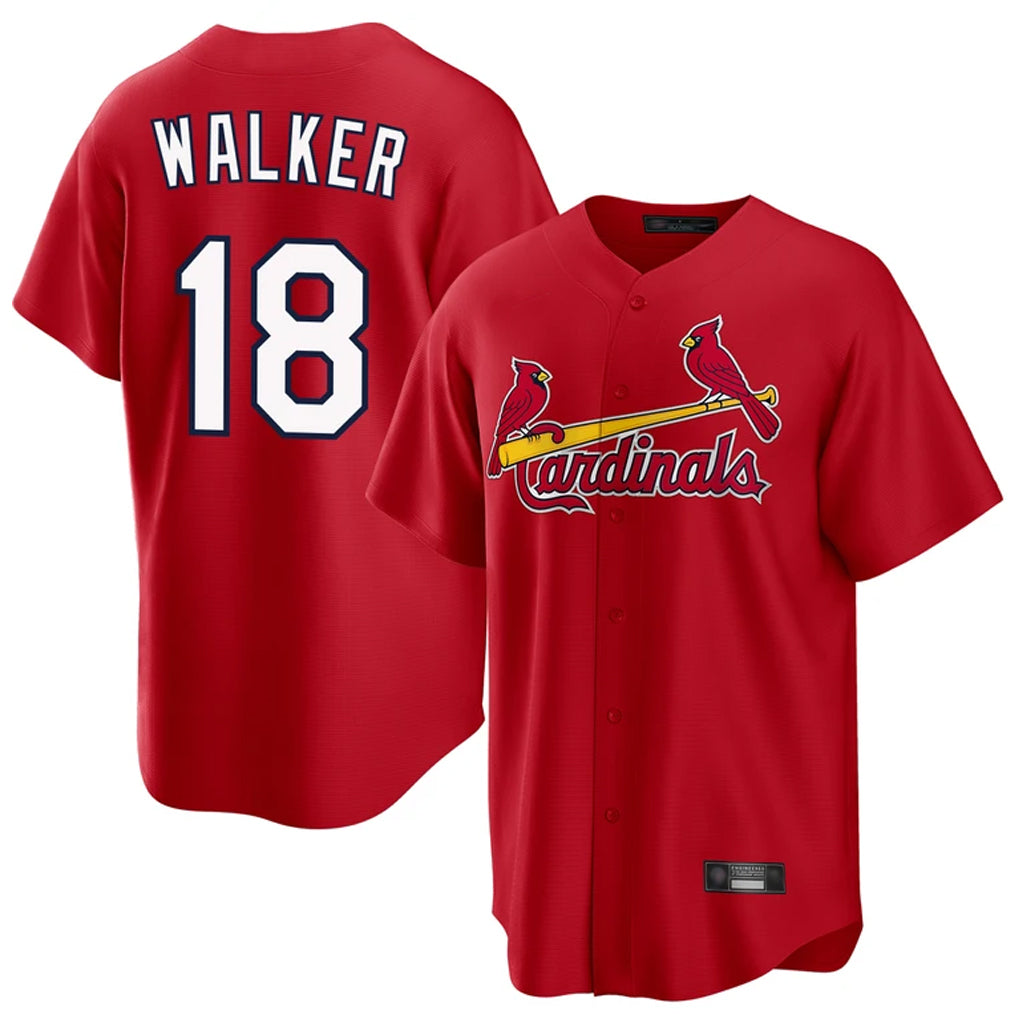 Kdoa St. Louis Cardinals #18 Jordan Walker Player Red Home Game Stitched Jerseys