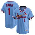 Kdoa St. Louis Cardinals #1 Ozzie Smith Player Light Blue Throwback Cooperstown Collection Limited Stitched Jerseys