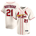 Kdoa St. Louis Cardinals #21 Lars Nootbaar Player Cream Home Limited Stitched Jerseys