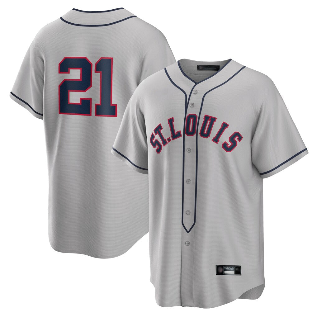 Kdoa St. Louis Cardinals #21 Lars Nootbaar Player Gray Classic Replica Game Stitched Jerseys